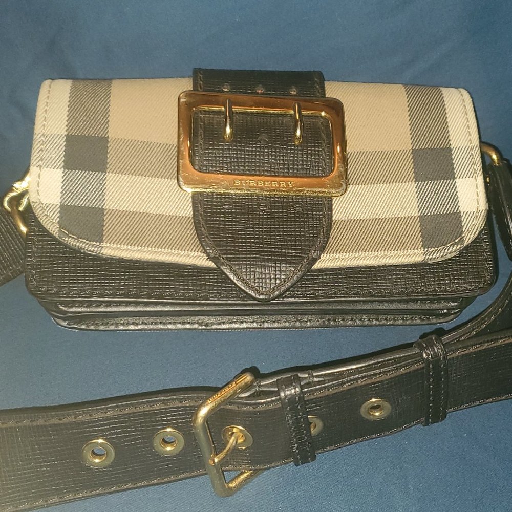 BURBERRY MADISON BUCKLE FLAP BAG